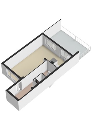 Plattegrond - Heerlerbaan 163, 6418 CC Heerlen - Heerlerbaan 163 Heerlen - Begane grond 3D.jpg
